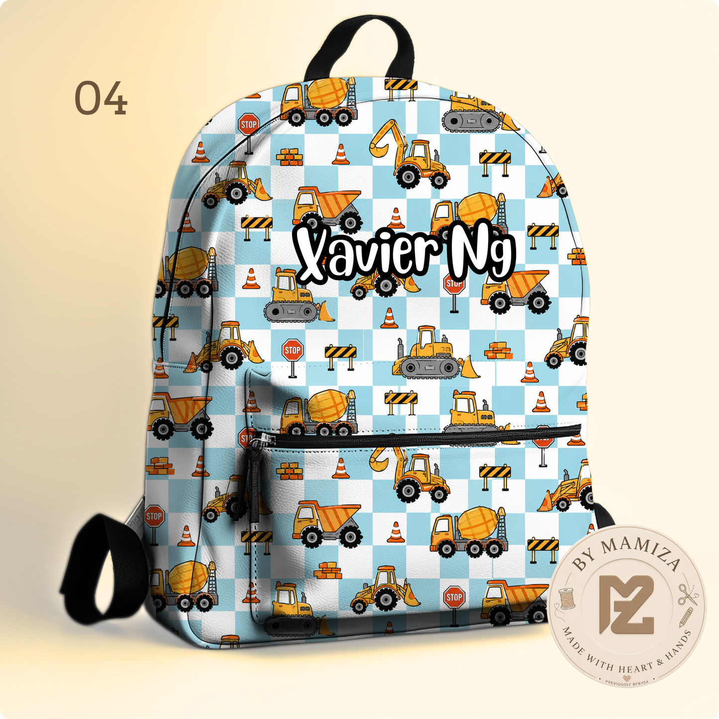 Construction Themed Bagpacks