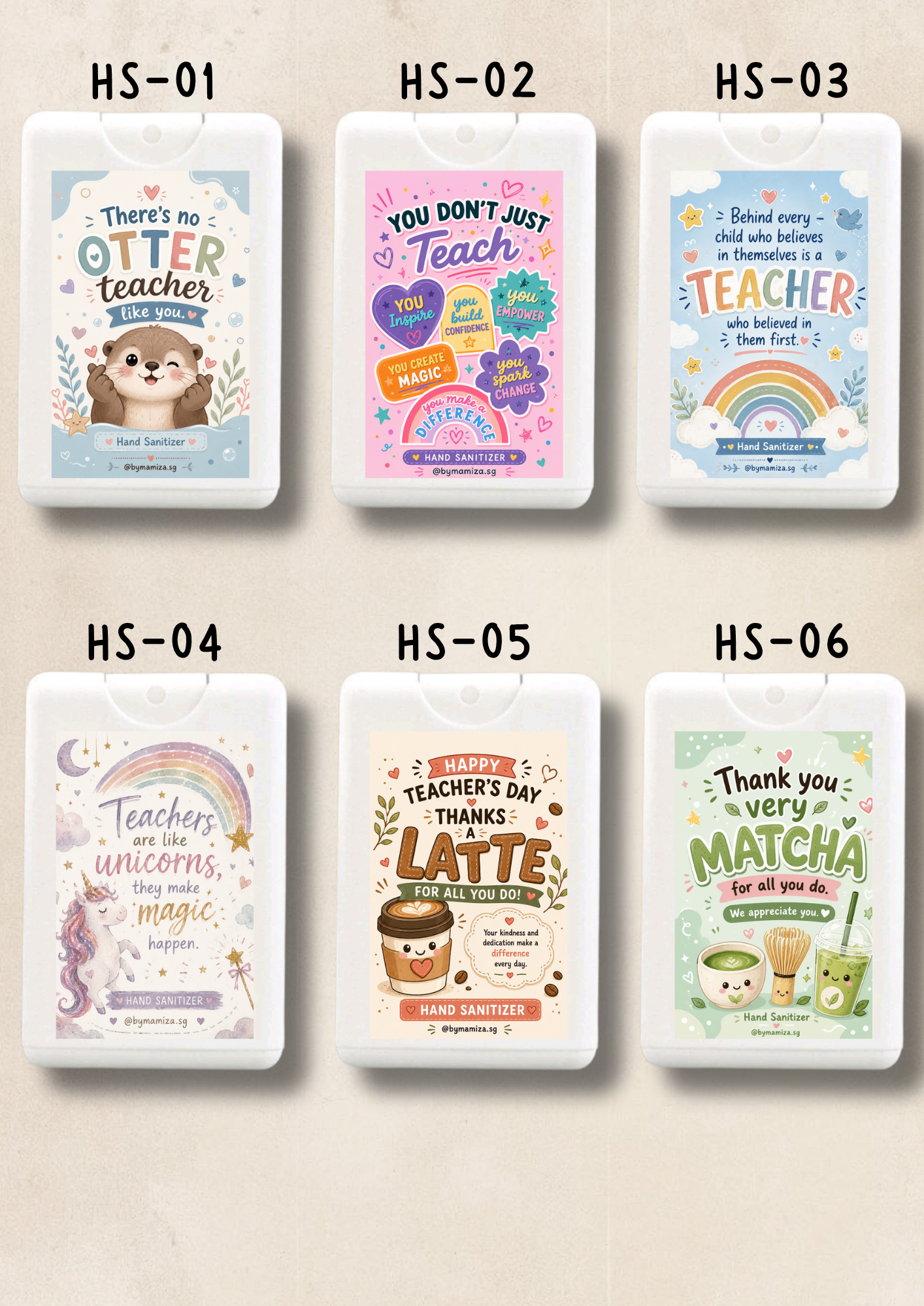 Teacher's Day Designs - Pocket Hand Sanitizer