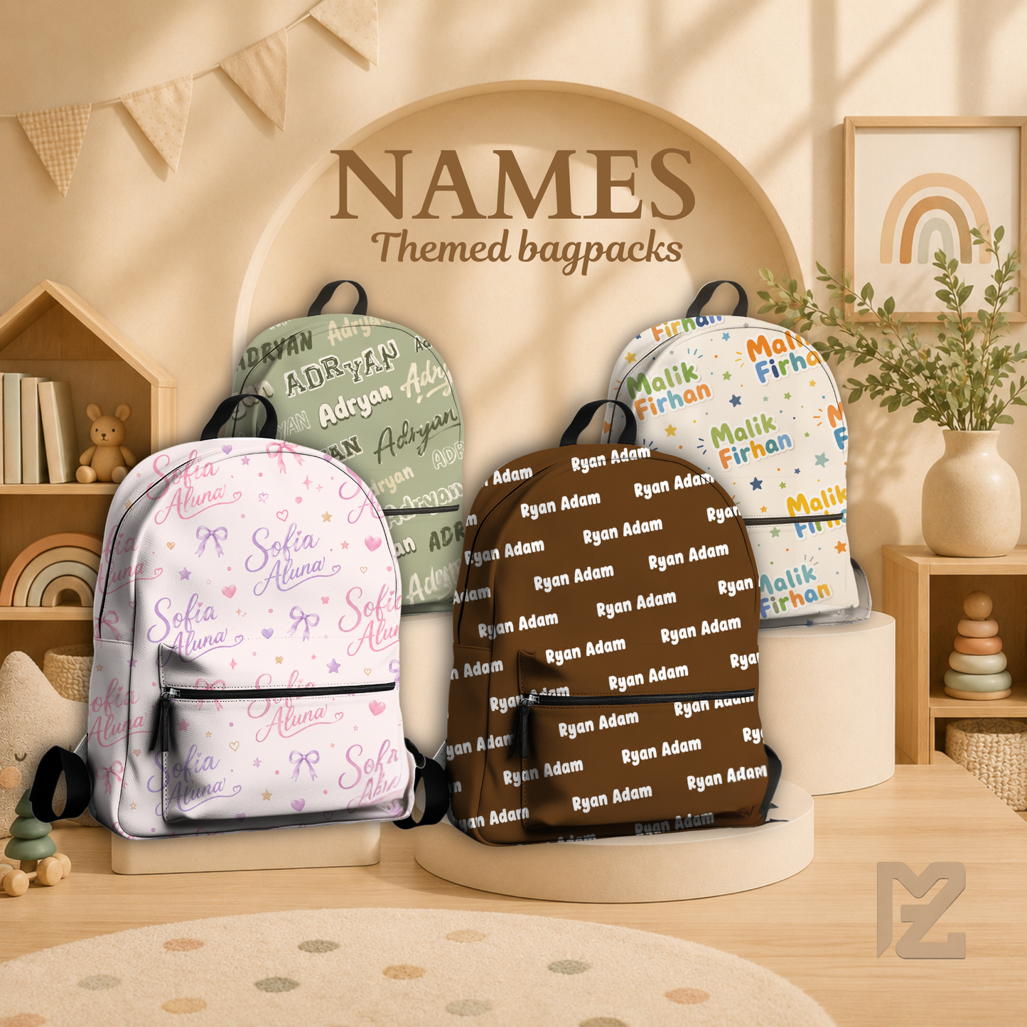 Names Themed Bagpacks
