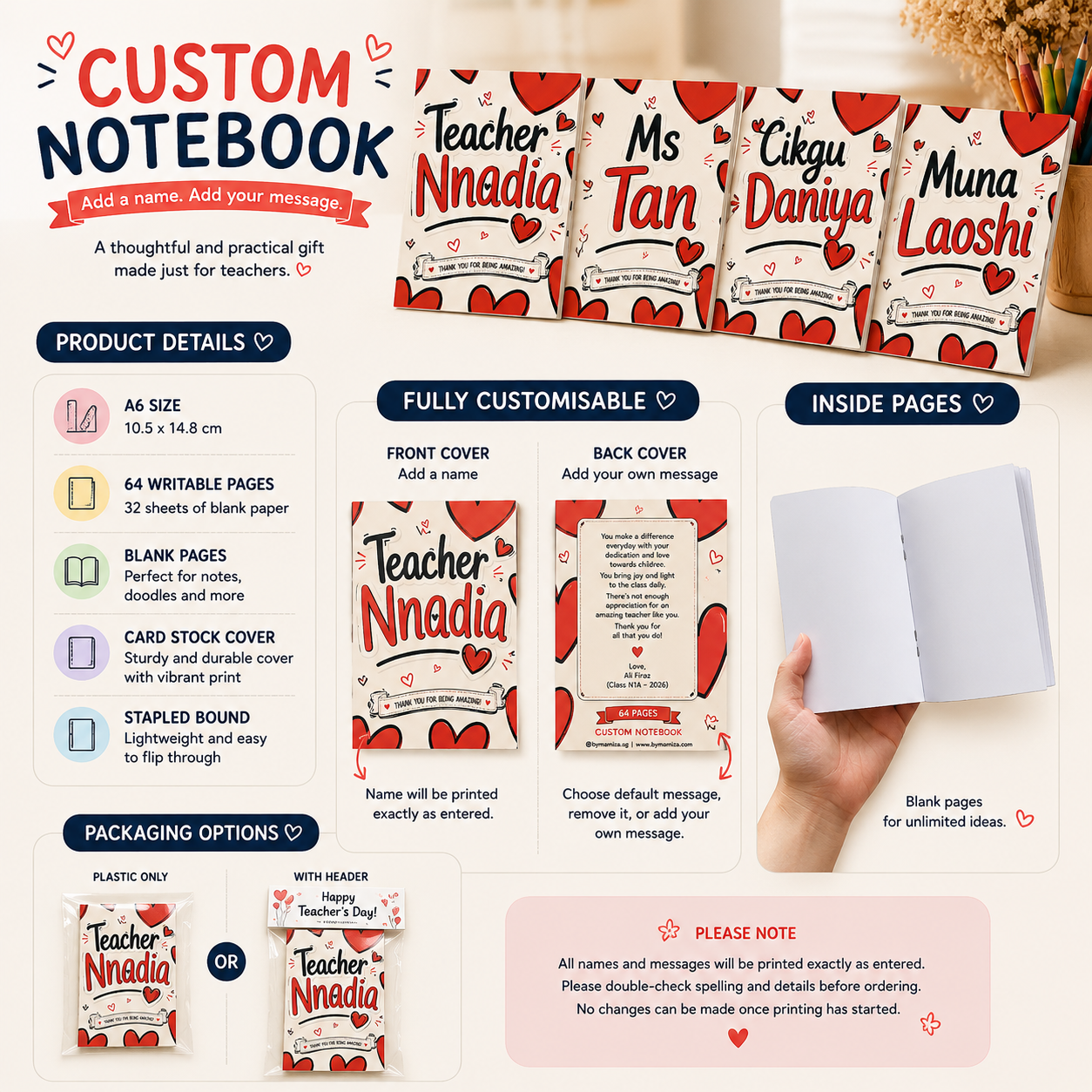 Custom Notebook (A6)