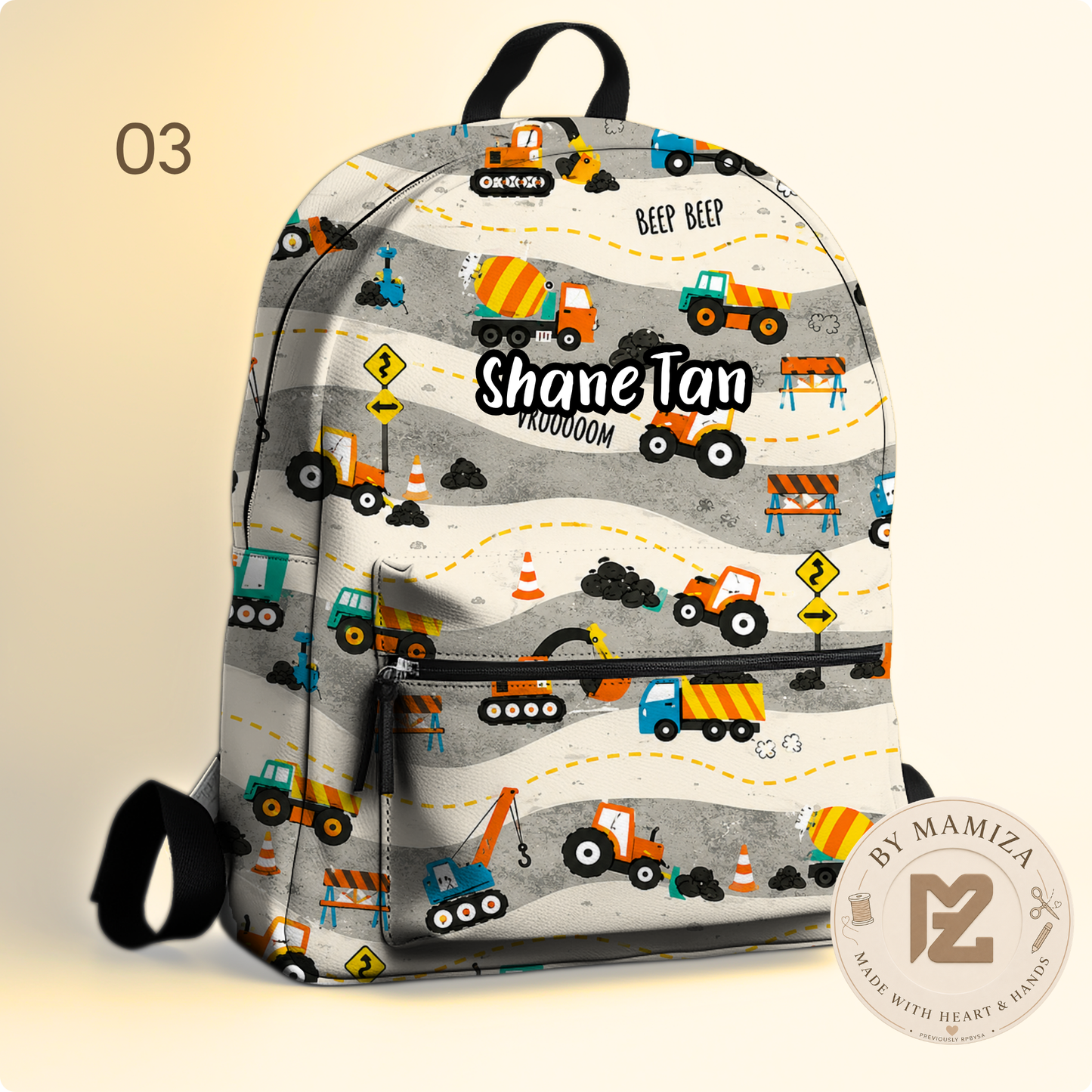 Construction Themed Bagpacks