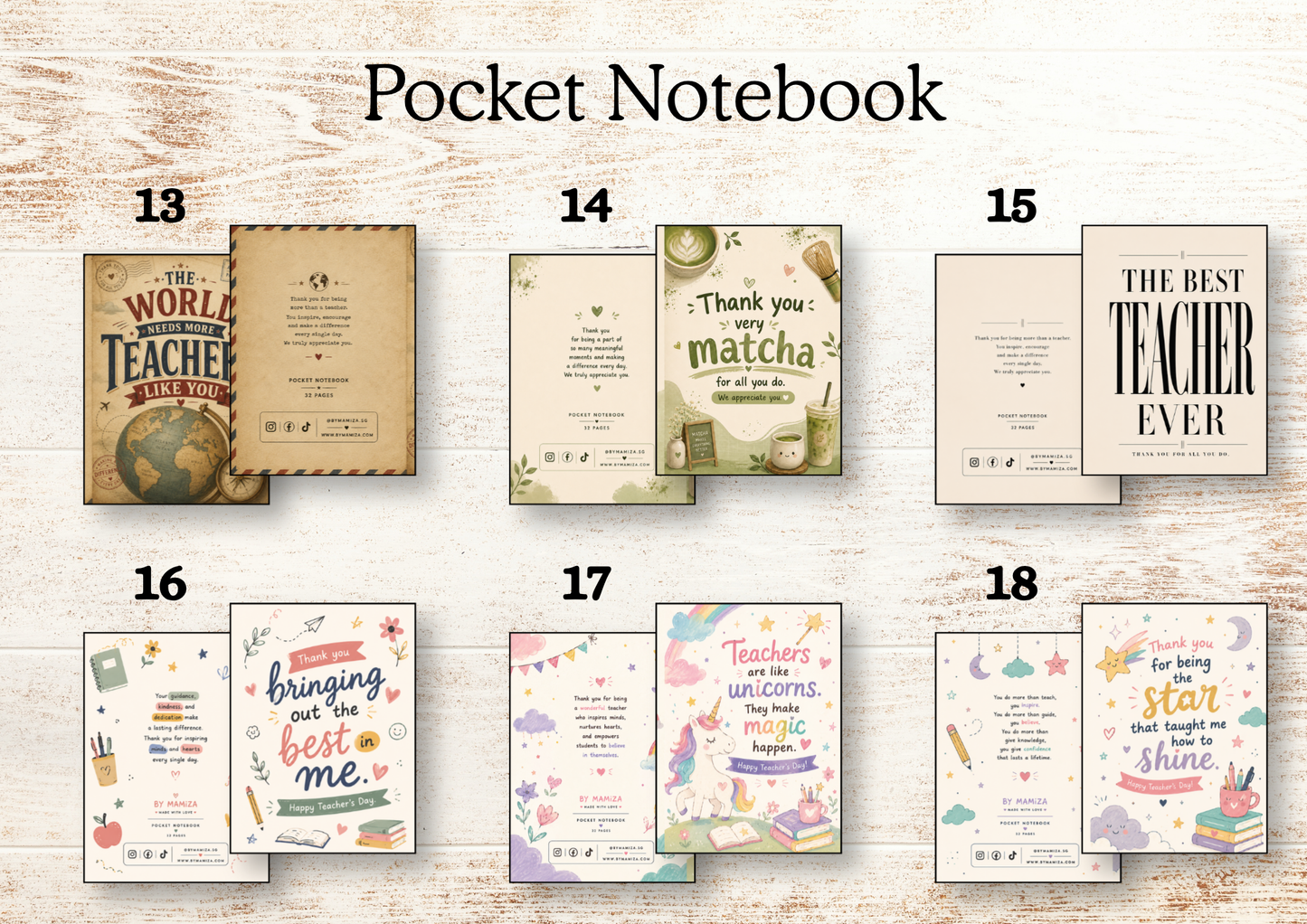 Teacher’s Day Pocket Notebook (A7 size)