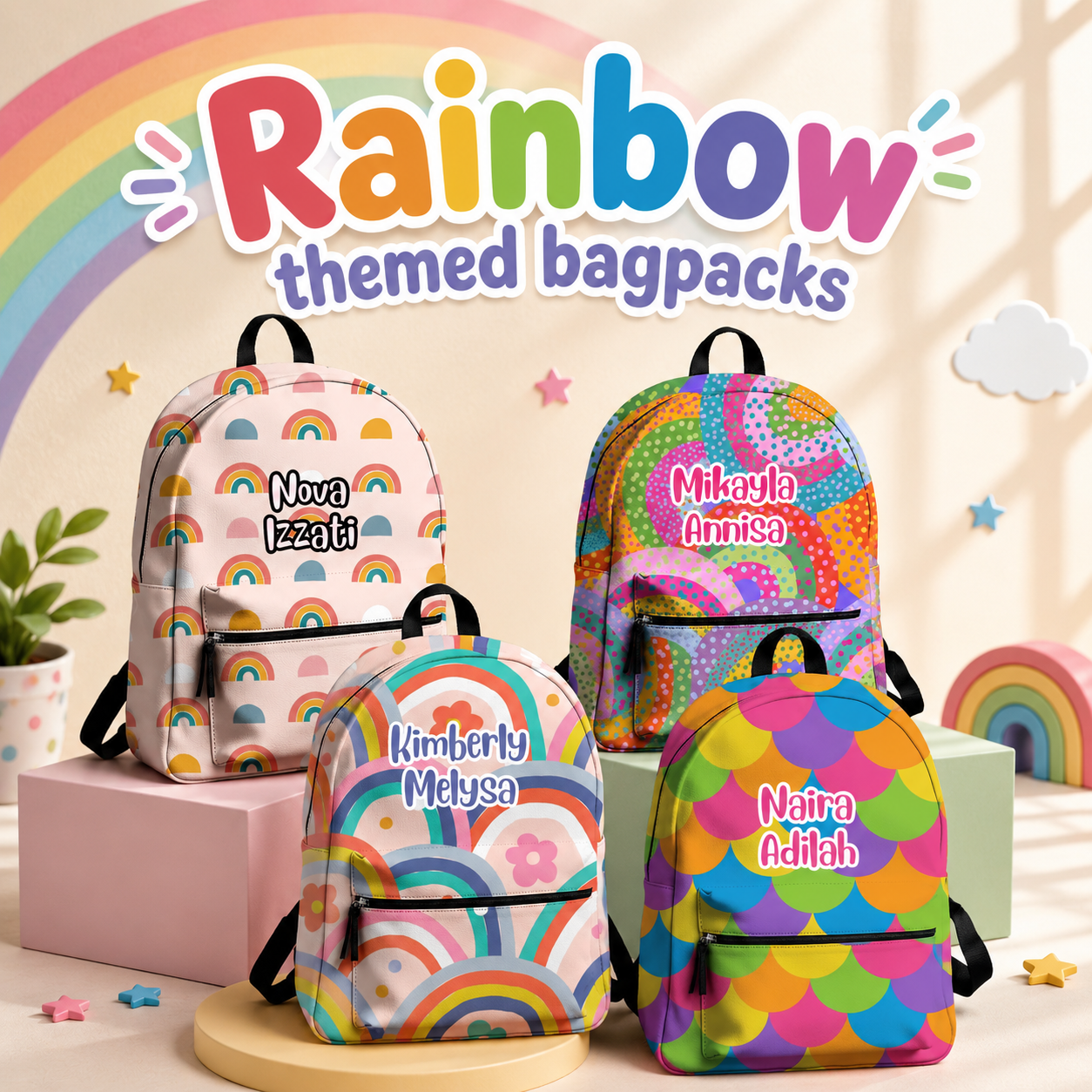 Rainbow Themed Bagpacks