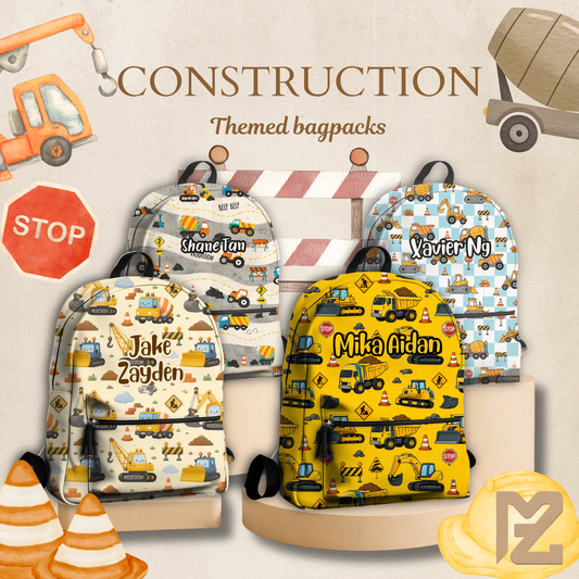 Construction Themed Bagpacks