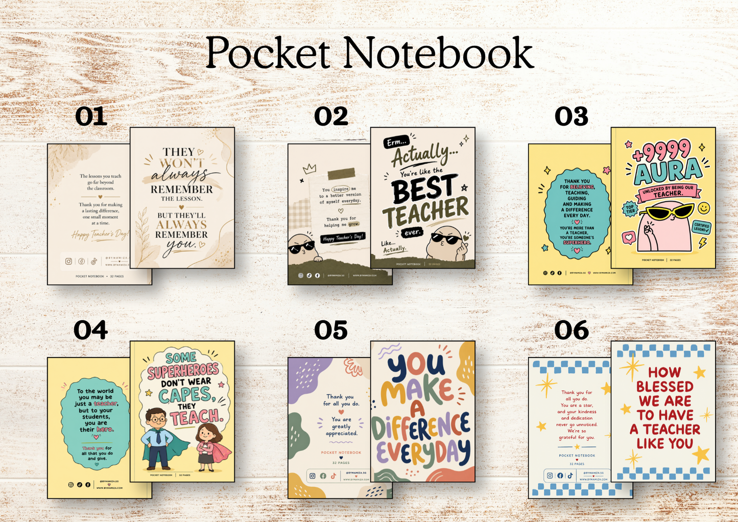 Teacher’s Day Pocket Notebook (A7 size)